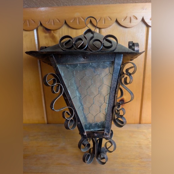 Vintage Spanish Revival Outdoor Light Fixture Decor - Picture 4 of 10